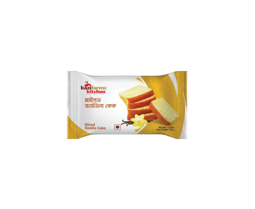 65g Slice Vanilla Cake  (Kazi Firm)